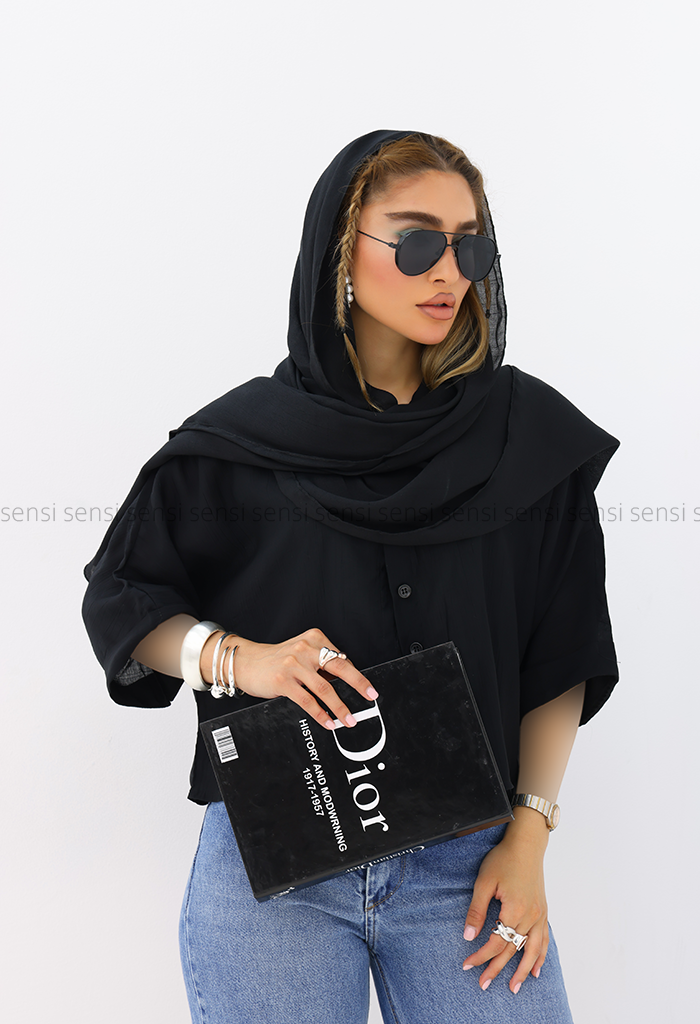 شومیز باکسی شیشه ای کد1006174